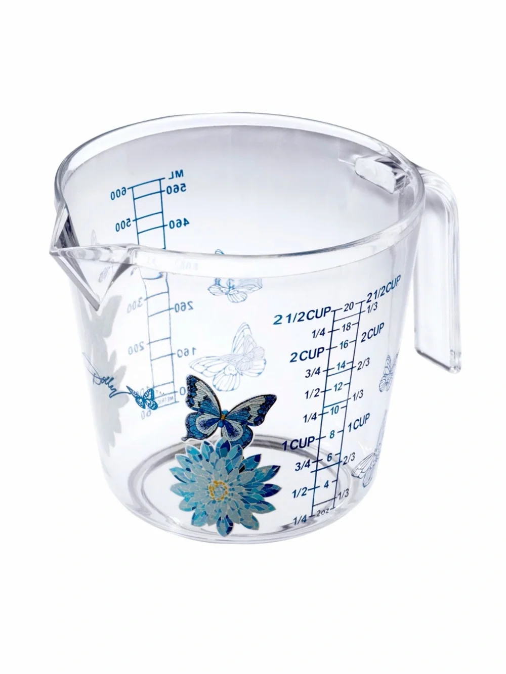 Dolly Parton Floral Glass Measuring Cup & Salt and Pepper Shaker Set NWT